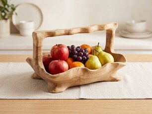 Fruitschaal met handvat ± 30x40x25cm