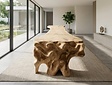 Boomstamtafel L met 1 vaste poot 80/125x625cm