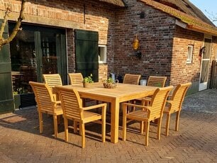 8 persoons tuinset Venice 160 met 8 stoelen Lucca