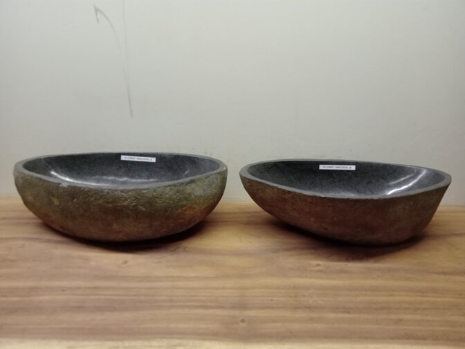 2 waskommen uit 1 steen - 54x31x15cm - FL23803