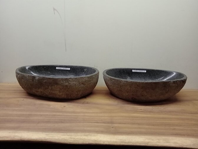 2 waskommen uit 1 steen - 54x30x15cm - FL23805