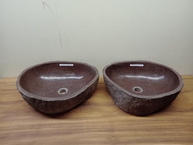 2 waskommen uit 1 steen - 51x40x15cm - FL23806