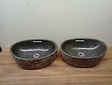 2 waskommen uit 1 steen - 51x33x15cm - FL23808