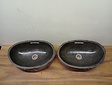2 waskommen uit 1 steen - 51x33x15cm - FL23808