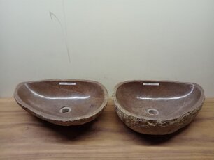 2 waskommen uit 1 steen - 52x38x15cm - FL23811