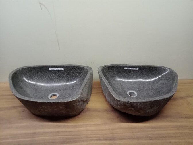 2 waskommen uit 1 steen - 52x38x15cm - FL23812