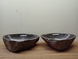 2 waskommen uit 1 steen - 52x39x15cm - FL23813