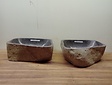 2 waskommen uit 1 steen - 41x31x15cm - FL23814