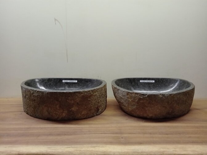 2 waskommen uit 1 steen - 50x39x15cm - FL23817