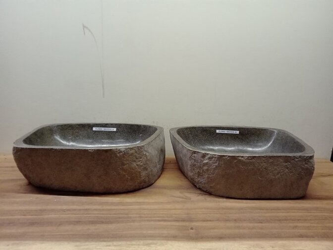 2 waskommen uit 1 steen - 50x37x15cm - FL23822