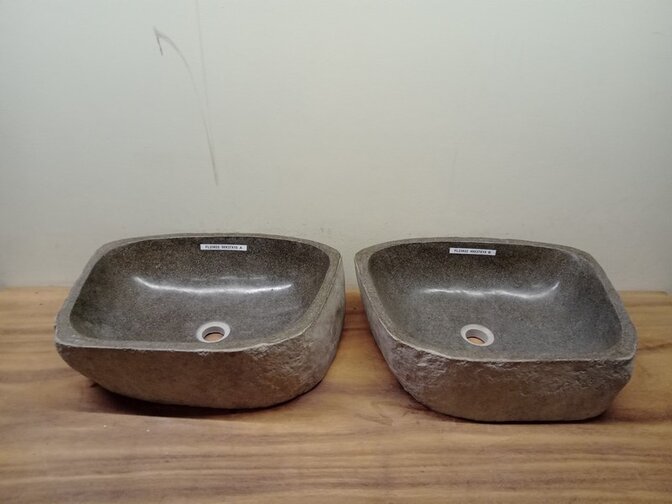 2 waskommen uit 1 steen - 50x37x15cm - FL23822