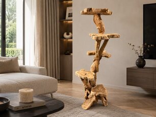 Kattenkrabpaal of Etagere van teakhout 150cm