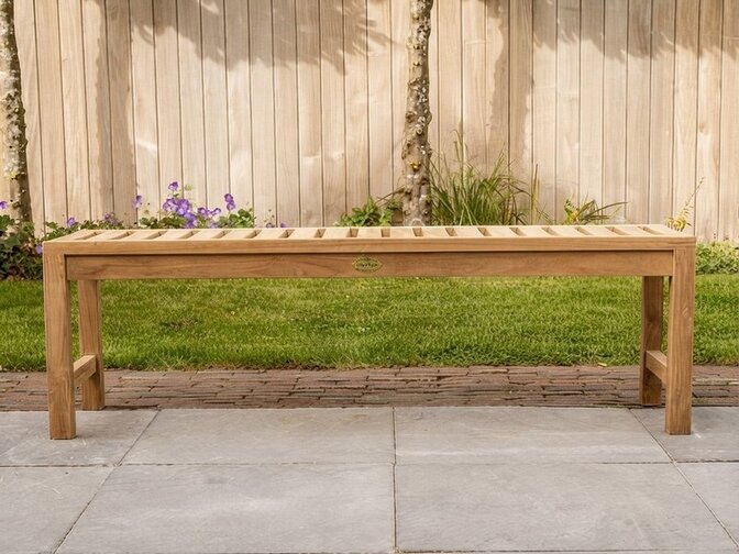 Teak tuinbank zonder rugleuning Bergamo 150cm