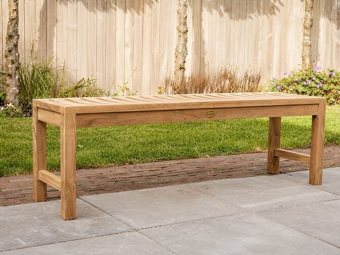 Teak tuinbank zonder rugleuning Bergamo 150cm