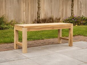 Teak parkbank Napoli zonder rugleuning 110cm