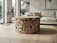 Ronde salontafel teak 80x45cm  - RI2640-06