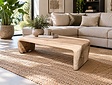 Boomstam salontafel uit 1 stuk 55/65x140cm