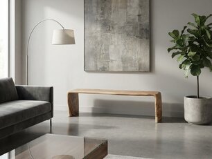 2-3 persoons  Boomstambank uit 1 stuk - 140cm