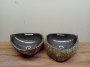 2 waskommen uit 1 steen - 45x34x15cm - FL23825