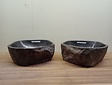2 waskommen uit 1 steen - 41x38x15cm - FL23826