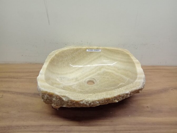 Onyx waskom - naturel - 47x44x15cm - FL23855