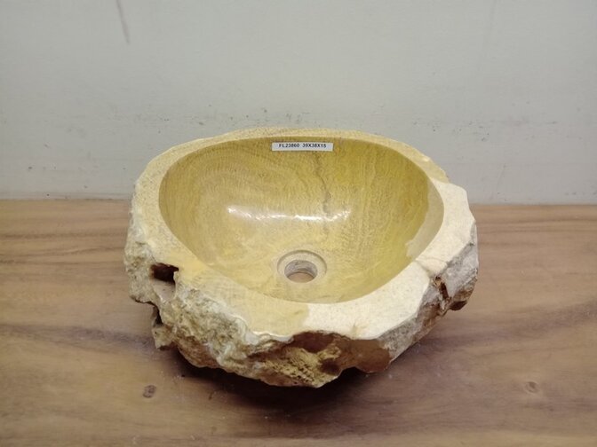 Onyx waskom - naturel - 39x38x15cm - FL23860