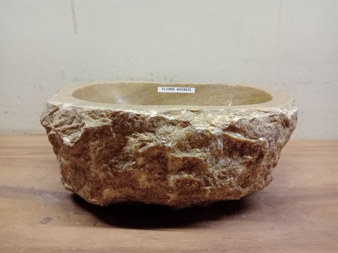 Onyx waskom - naturel - 42x34x15cm - FL23869
