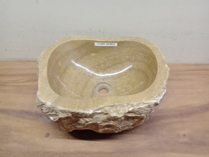 Onyx waskom - naturel - 42x34x15cm - FL23869