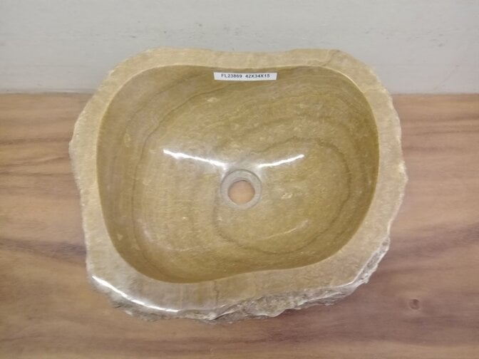 Onyx waskom - naturel - 42x34x15cm - FL23869
