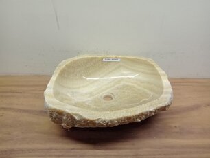 Onyx waskom - naturel - 47x44x15cm - FL23855