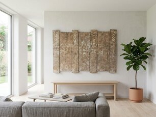 Houtsnijwerk muurdecoratie - 110x160cm