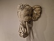 Hangende olifant met schelpen - 30x30cm
