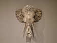 Hangende olifant met schelpen - 30x30cm