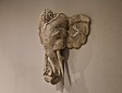 Hangende olifant met schelpen - 40x40cm