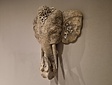 Hangende olifant met schelpen - 50x50cm