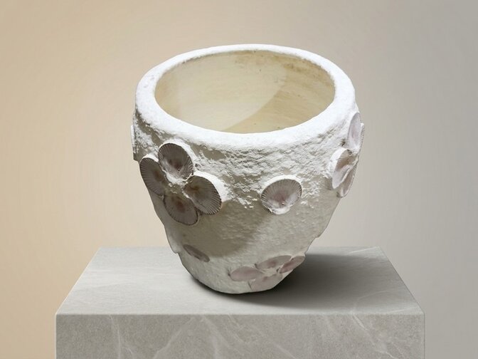 Terracotta Schelpenvaas 36x36cm - Model 4