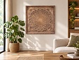 Wandpaneel met houtsnijwerk 100x100cm