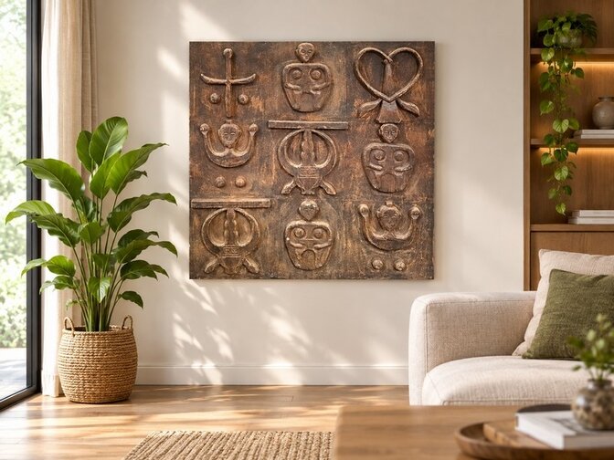 Exclusieve Muurdecoratie 120x120 cm