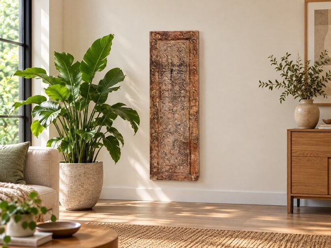 Houtsnijwerk muurdecoratie - 36x135cm  - EA2621-05.1