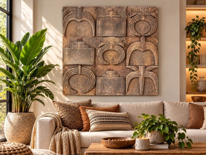 Exclusieve Muurdecoratie 120x120 cm EA2612-08.2