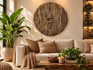 Rond decoratie wandpaneel - 80cm