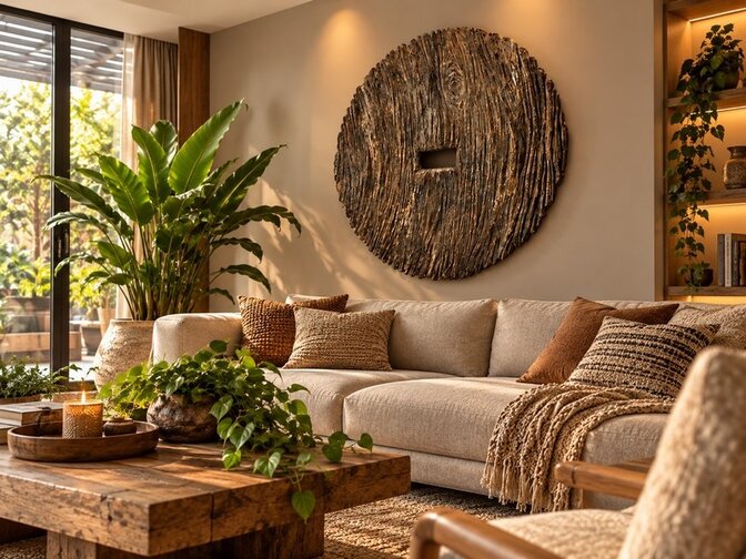 Rond decoratie wandpaneel - 80cm