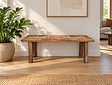Bankje met houtsnijwerk - Paard - 100x30x40cm