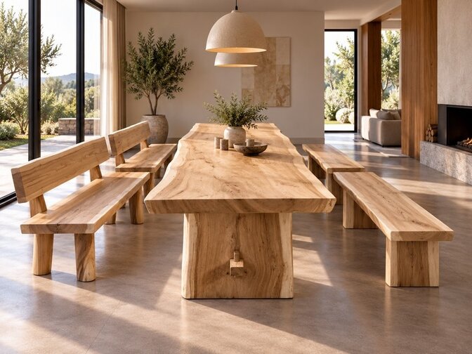 Boomstam tafel 360cm