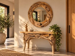 Teak sidetable - wandtafel 120x32x80cm
