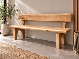 Boomstambank met rugleuning 160cm