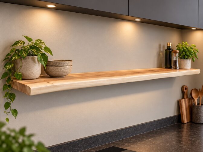 Wandplank suar 140x25/30x3cm