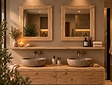 Teak wandplank  160x15x3,5cm - White Wash