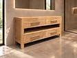 Badkamermeubel teak 160x45x85cm - White wash