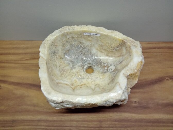Onyx waskom - naturel - 49x39x15cm - FL23875